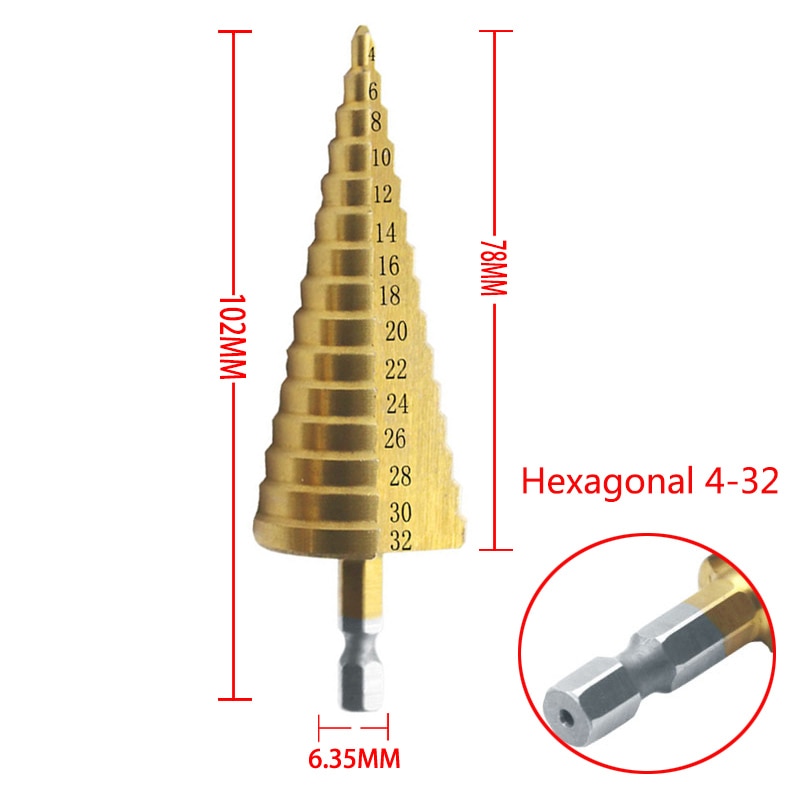 Broca Cone Escalonada Indestrutível Titanium