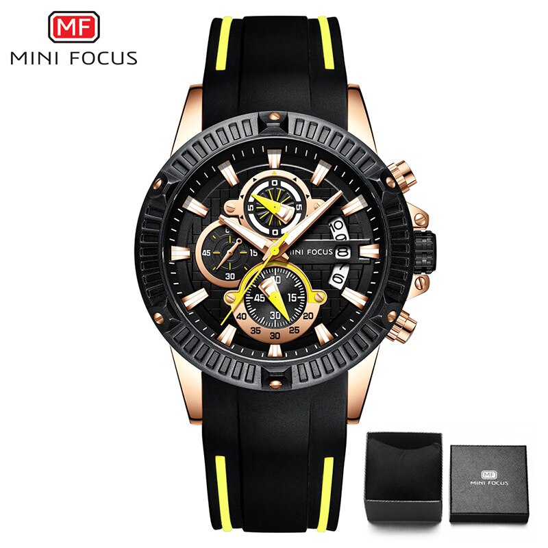 Relógio Masculino MINIFOCUS Cronógrafo Esportivo Quartzo Original